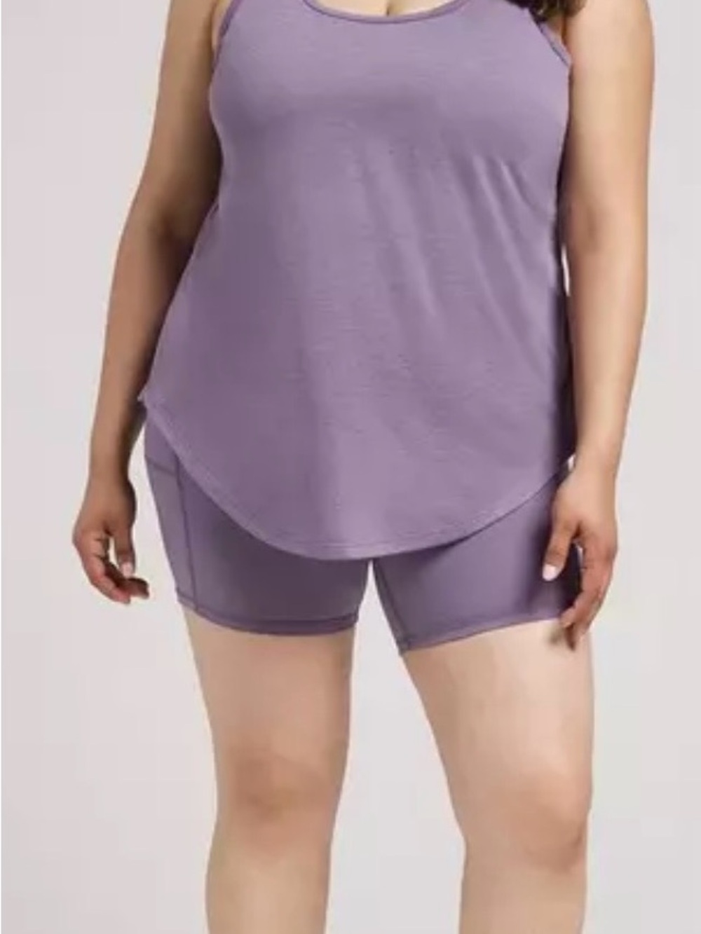 Torrid Purple Sage Scoop Neck Racerback Tank Top